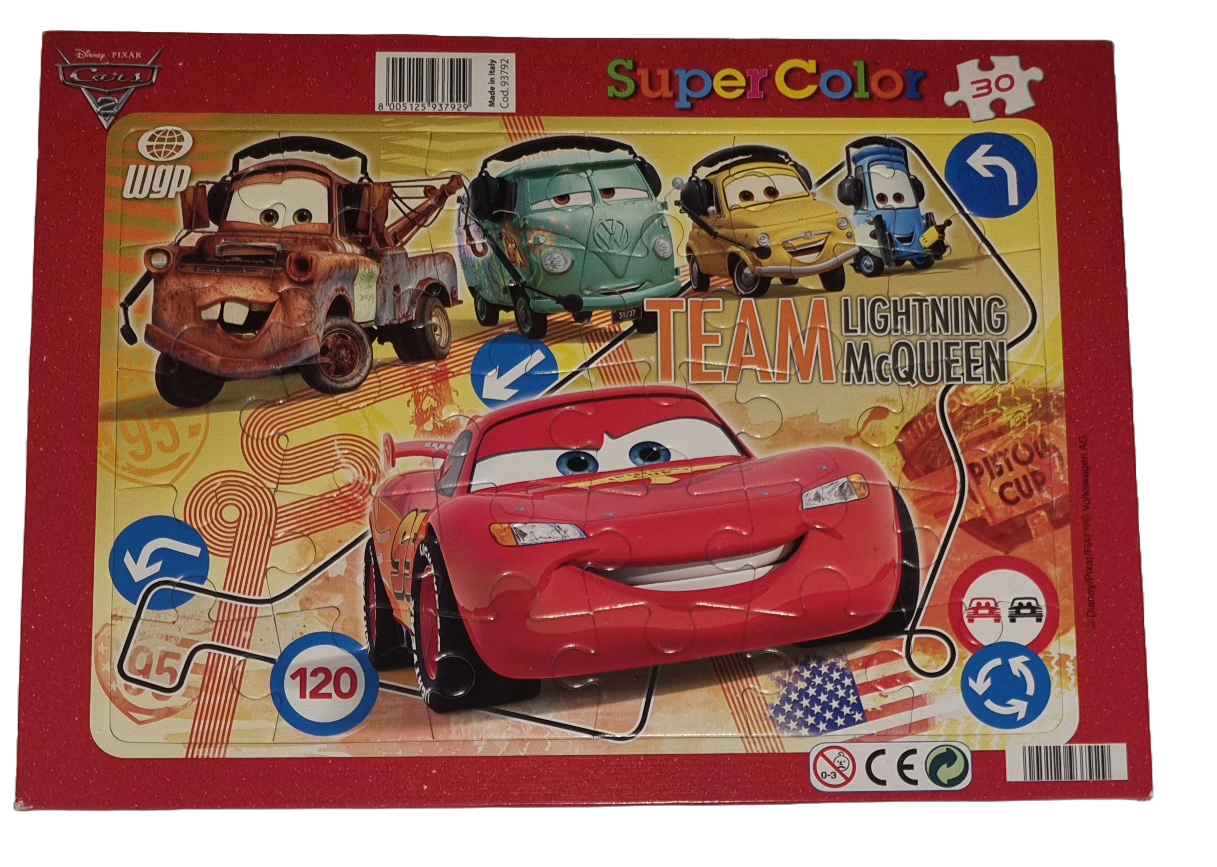 Clementoni Disney Cars Lightning McQueen Super Color 30 Teile 93792